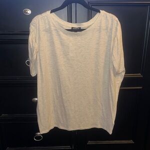 Express Lg Light Heather Grey Short Sleeve Tee